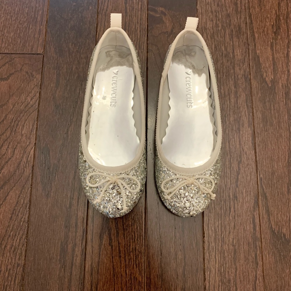 Crew Cuts glitter flats. Size 10 toddler